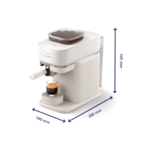 Philips Coffee maker | BAR300/03 Baristina | Pump pressure 16 bar | Semi-automatic | 122.8 W | White - Image 13