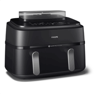 Philips | Dual Basket Airfryer | NA551/00 5000 Series | Power 2750 W | Capacity 9 L | RapidAir Plus and Air Steam | Black - Image 2