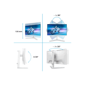 Philips 27M2N6501L/00 | 27 " | QD-OLED | 16:9 | 240 Hz | 0.03 ms | 2560 x 1440 pixels | 400 cd/m² | HDMI ports quantity 2 | White - Image 12