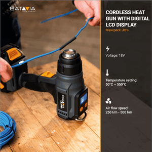Batavia B.V. 18V Cordless Heat Gun with Digital LCD Display (battery and charger not included) - Image 7