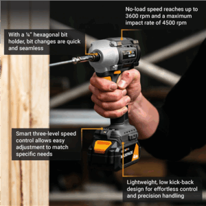 Batavia B.V. 18V Cordless Brushless Impact Driver 230 Nm, Without Battery and Charger - Image 4