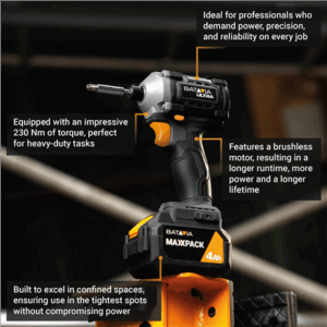 Batavia B.V. 18V Cordless Brushless Impact Driver 230 Nm, Without Battery and Charger - Image 5