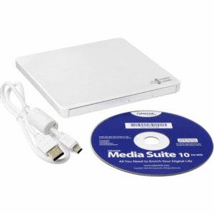 H.L Data Storage | Ultra Slim Portable DVD-Writer | GP60NW60 | Interface USB 2.0 | DVD±R/RW | CD read speed 24 x | CD write speed 24 x | White | Desktop/Notebook - Image 4