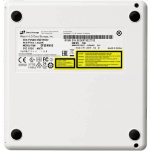 H.L Data Storage | Ultra Slim Portable DVD-Writer | GP60NW60 | Interface USB 2.0 | DVD±R/RW | CD read speed 24 x | CD write speed 24 x | White | Desktop/Notebook - Image 5