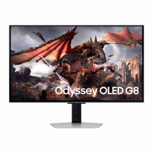 Monitor|SAMSUNG|32"|Gaming/Smart/4K|Panel OLED|3840x2160|16:9|0.03 ms|Speakers|Swivel|Pivot|Height adjustable|Tilt|Colour Silver|LS32DG802SUXDU - Image 3