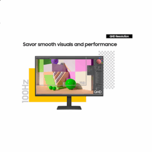 Samsung | LS24D600UAUXEN | 24 " | IPS | QHD | 16:9 | 100 Hz | 5 ms | 2560 x 1440 pixels | 350 cd/m² | HDMI ports quantity 1 | Black - Image 4