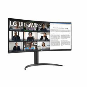 LCD Monitor|LG|34WR55QK-B|34"|Business/Curved/21 : 9|Panel VA|3440x1440|21:9|100Hz|5 ms|Height adjustable|Tilt|Colour Black|34WR55QK-B - Image 4