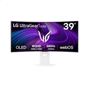 Monitor|LG|39GX90SA-W|39"|Gaming/Curved/21 : 9|Swivel|Height adjustable|Tilt|Matte|Panel OLED|3440x1440|21:9|240Hz|0.03 ms|Speakers|Colour White|39GX90SA-W - Image 2