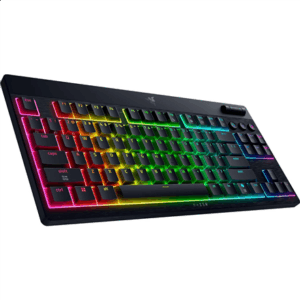 Razer | BlackWidow V4 Low-Profile Tenkeyless HyperSpeed | Klaviatūra | Wireless | US | Bluetooth | Black | Yellow Switches - Image 3