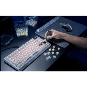 Razer Hot-swappable Mechanical Žaidimų klaviatūra | BlackWidow V4 75% | Žaidimų klaviatūra | Wired | US | Phantom White Edition | USB Type-C | Razer Mechanical Switches (Tactile) - Image 6