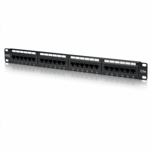 DIGITUS CAT 5e patch panel, unshielded, 24-port RJ45, 8P8C, LSA, 1U, rack mount, color black RAL 9005, DN-91524U - Image 2