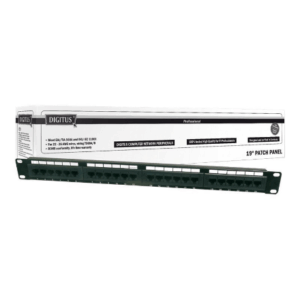 DIGITUS CAT 5e patch panel, unshielded, 24-port RJ45, 8P8C, LSA, 1U, rack mount, color black RAL 9005, DN-91524U - Image 3