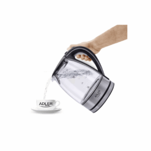 Adler AD 1225 elektrinis virdulys 1,7 L Juoda, Nerūdijančiojo plieno, Permatomas 2200 W - Image 14