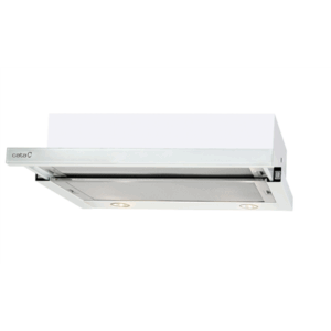 CATA | Hood | TF 2003 600 GWH | Telescopic | Energy efficiency class C | Width 60 cm | 390 m³/h | Mechanical control | LED | White Glass