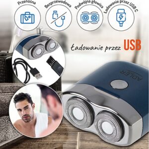 Adler AD 2937 skustuvas vyrams Rotorinis skustuvas Mėlyna - Image 2