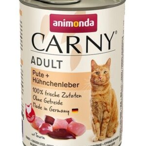 ANIMONDA Cat Carny Adult Kalakutiena su vištienos kepenėlėmis - drėgno kačių ėdalo - 400 g