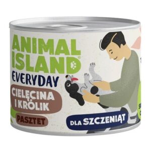 ANIMAL ISLAND Everyday Puppy Veal and rabbit - drėgnas ėdalas šunims - 185g