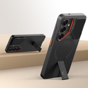 Tech-Protect Kevlar Aura MagSafe Samsung Galaxy S26 juodos spalvos/oranžinės spalvos - Image 4