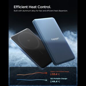 Spigen EA2205MQ Essential MagSafe Power Bank 5000MAH 22.5W QI2 Teal Blue - Image 5