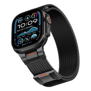 Tech-Protect MILANO VANGUARD APPLE WATCH 8 / 9 / 10 / 11 / SE / ULTRA (44 / 45 / 46 / 49 MM) juodos spalvos - Image 4