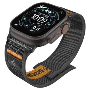 Spigen ATHLEX AIR 2 APPLE WATCH 8 / 9 / 10 / 11 / SE / ULTRA (44 / 45 / 46 / 49 MM) AKTYVI JUODA / ORANŽINĖ - Image 4