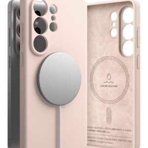 Ringke Silicone Magnetic MagSafe Samsung Galaxy S26 Ultra rožinio smėlio spalvos