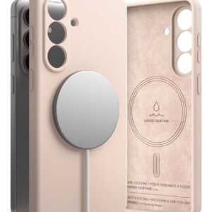 Ringke Silicone Magnetic MagSafe Samsung Galaxy S26+ Plus rožinio smėlio spalvos