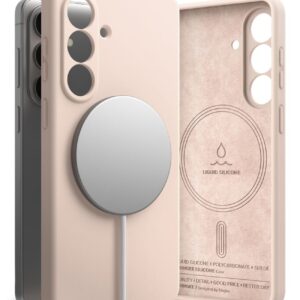 Ringke Silicone Magnetic MagSafe Samsung Galaxy S26 rožinio smėlio spalvos