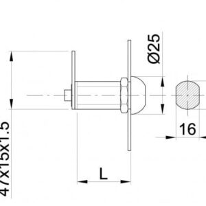 Spyna IBFM DIY 150, chromo, 16 mm - Image 2