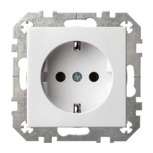 Kištukinis lizdas LIREGUS EPSILON, su įž., baltos spalvos