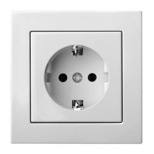 Kištukinis lizdas LIREGUS EPSILON, su įž., baltos spalvos - Image 2