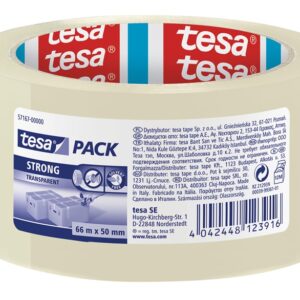 Lipnioji juosta Tesa, 66 m x 50 mm, skaidri