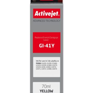 Activejet AC-G41Y rašalo butelis Canon spausdintuvams, pakaitalas Canon GI-41Y 4545C001; Supreme; 70 ml; geltonas
