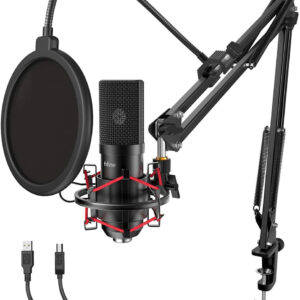 Condenser mikrofonas with tripod Fifine T732 juodos spalvos