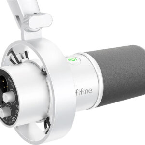 Fifine K688W dinaminis mikrofonas baltos spalvos
