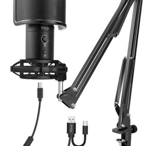 Fifine T683 kondensatorinis mikrofonas juodos spalvos