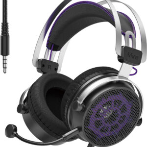 Fifine H18 žaidimų ausinės juodos spalvos