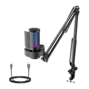 Fifine A8T kondensatorinis mikrofonas with handle juodos spalvos - Image 2