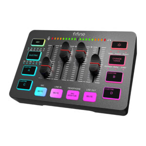 Fifine SC3 audio mixer juodos spalvos - Image 1