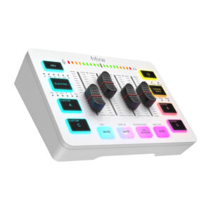 Fifine SC3W audio mixer baltos spalvos - Image 3