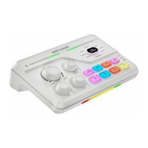 Fifine SC8W RGB gaming mixer baltos spalvos - Image 3