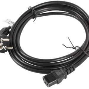 Lanberg CA-C13C-11CC-0030-BK maitinimo kabelis Juoda 3 m C13 šakotuvas CEE7/7 - Image 2
