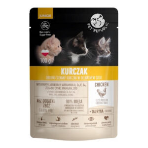 PetRepublic fileciki z kurczakiem saszetka dla kota junior 100g