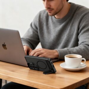 Tech-Protect MagRack MagSafe Samsung Galaxy S26 Ultra Matte juodos spalvos - Image 5