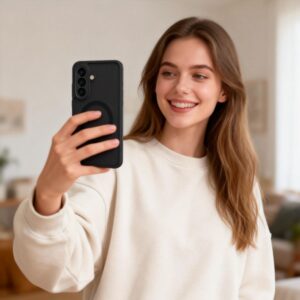 Tech-Protect MagMat MagSafe Samsung Galaxy A57 5G Matte juodos spalvos - Image 5