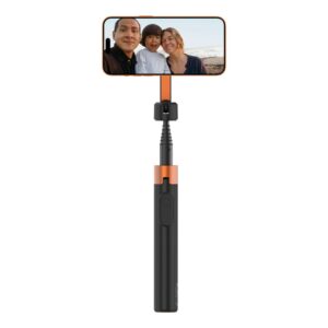 Tech-Protect L10S MagSafe Bluetooth selfie stick Tripod juodos spalvos/oranžinės spalvos - Image 5