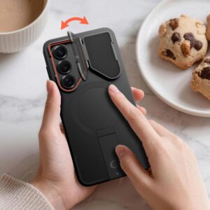 Tech-Protect Kevlar Aura MagSafe Samsung Galaxy S26 juodos spalvos/oranžinės spalvos - Image 5