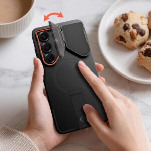 Tech-Protect Kevlar Aura MagSafe Samsung Galaxy S26 Ultra juodos spalvos/oranžinės spalvos - Image 5