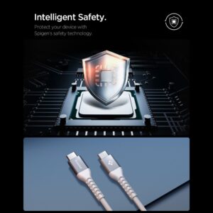 Spigen EB10010CCA ESSENTIAL TYPE-C KABELIS 100W 100CM BALTAS - Image 6
