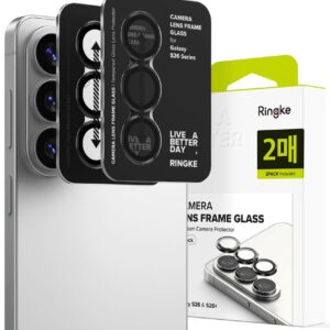 Telefono kameros apsauga Ringke Camera Frame Protector 2-Pack Samsung Galaxy S26 / S26+ Plus juodos spalvos
